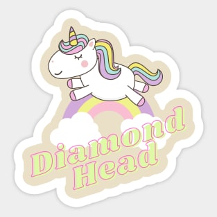 diam9nd head ll unicorn Sticker